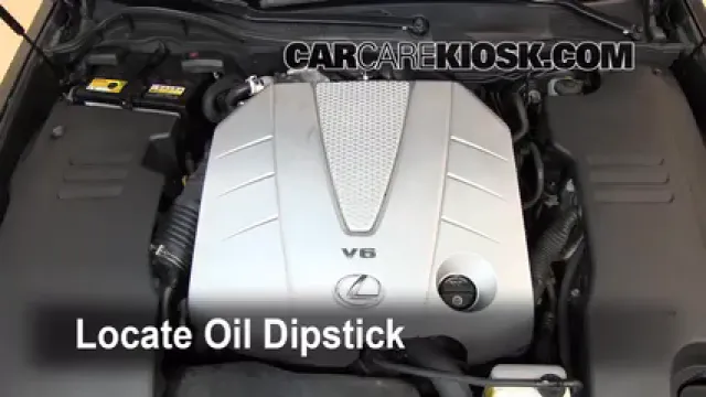 2007 Lexus GS350 3.5L V6 Aceite Controlar nivel de aceite